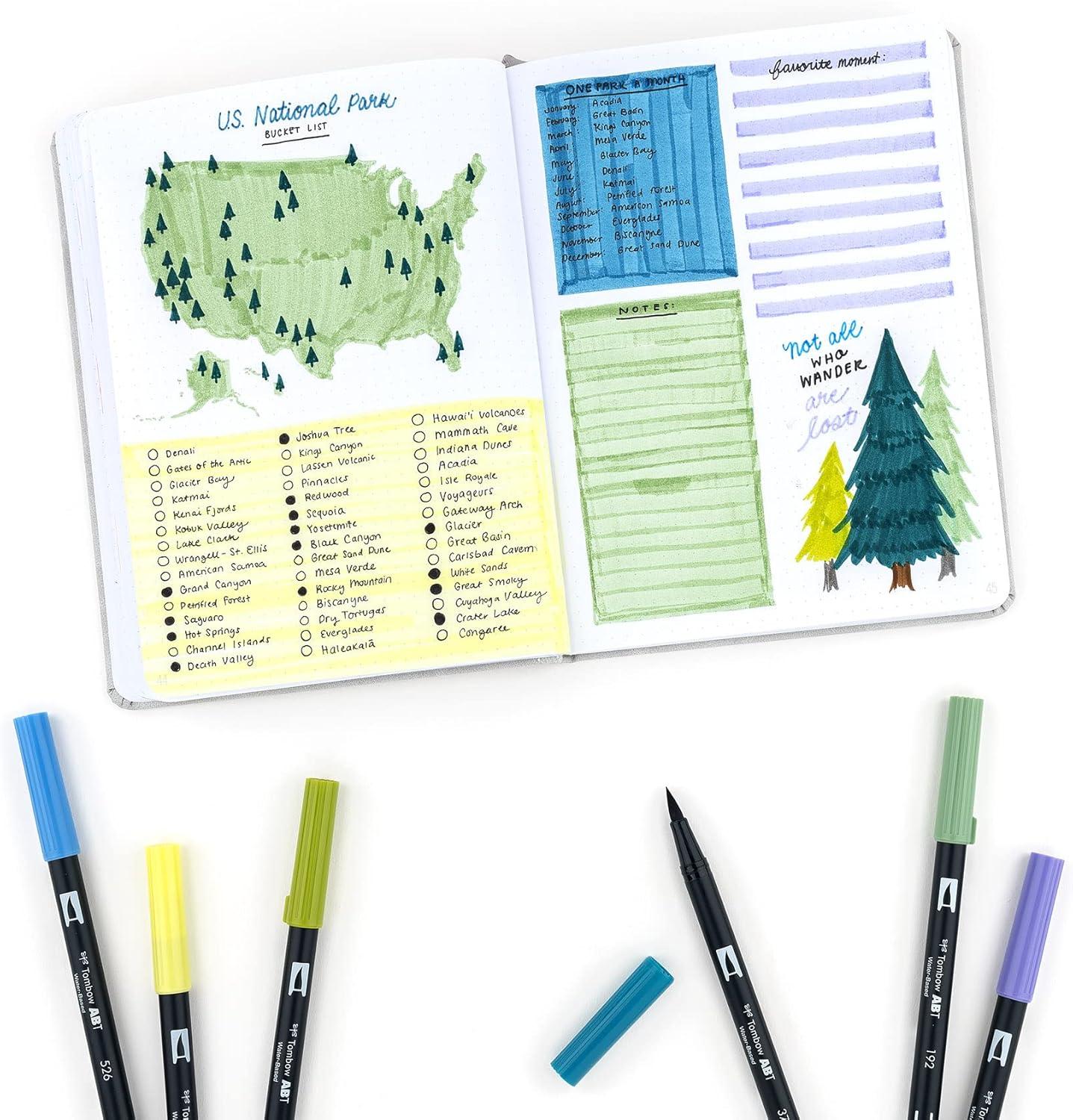image:imageTombow 56170 Dual Brush Pen Art Markers Portrait 10Pack Blendable Brush and Fine Tip MarkersLandscape