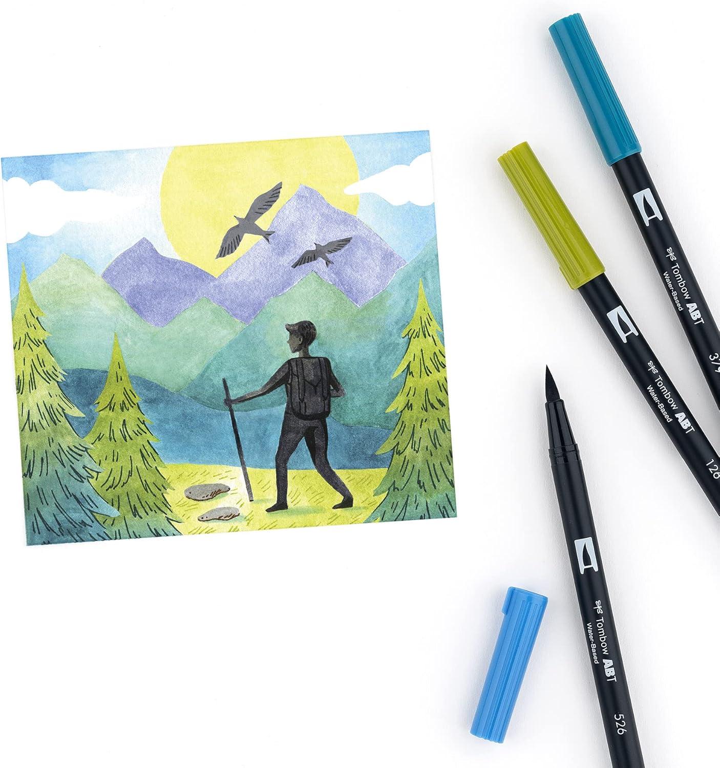 image:imageTombow 56170 Dual Brush Pen Art Markers Portrait 10Pack Blendable Brush and Fine Tip MarkersLandscape