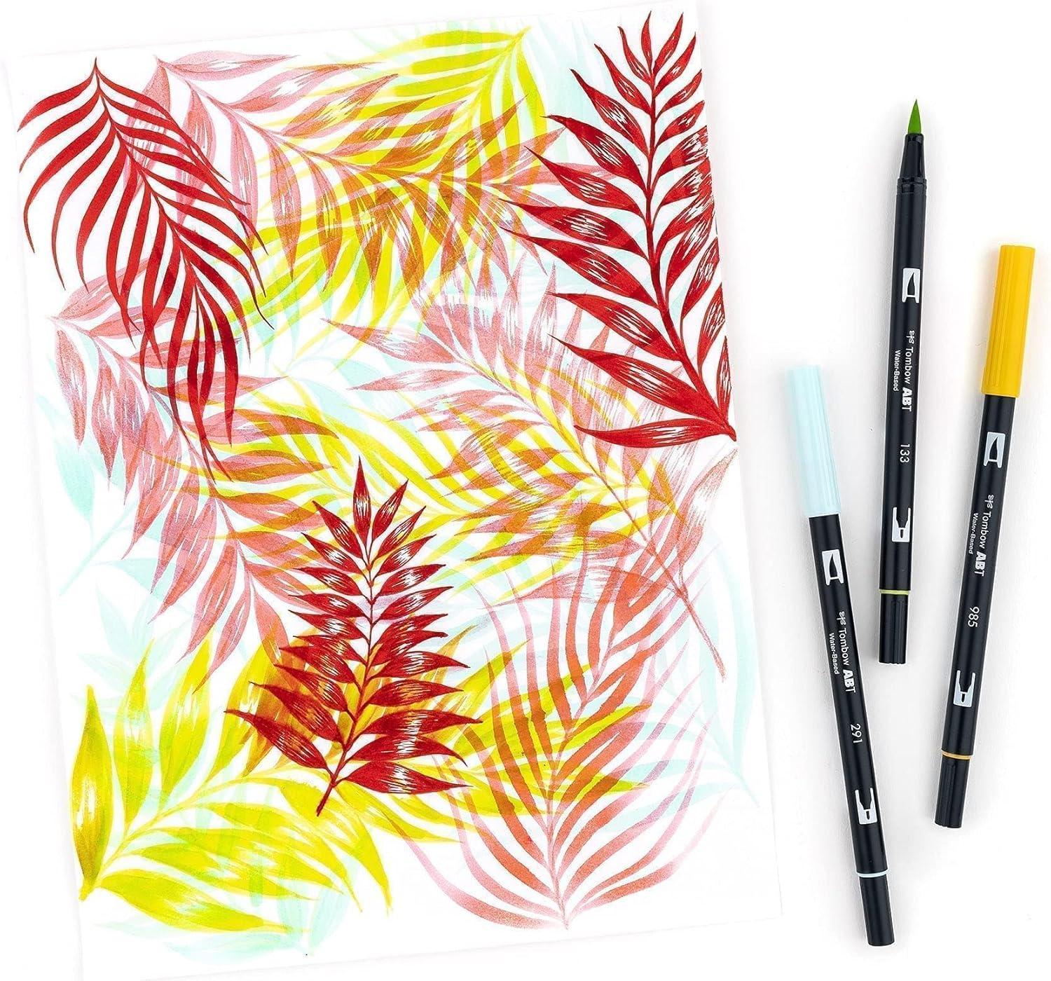 image:imageTombow 56170 Dual Brush Pen Art Markers Portrait 10Pack Blendable Brush and Fine Tip MarkersTropical
