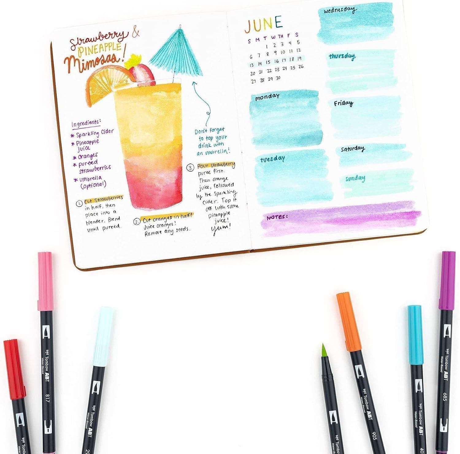 image:imageTombow 56170 Dual Brush Pen Art Markers Portrait 10Pack Blendable Brush and Fine Tip MarkersTropical