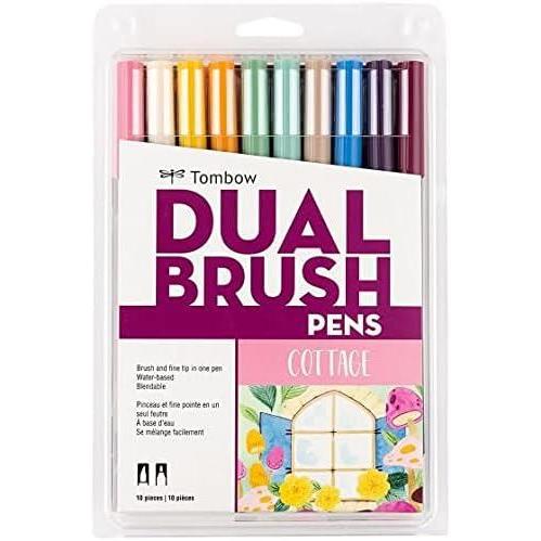 image:imageTombow 56170 Dual Brush Pen Art Markers Portrait 10Pack Blendable Brush and Fine Tip MarkersCottage