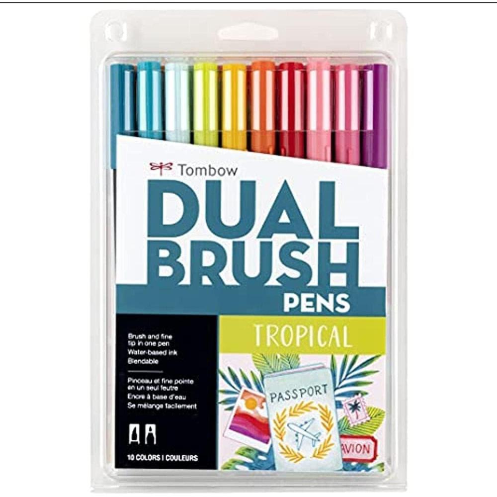 image:imageTombow 56170 Dual Brush Pen Art Markers Portrait 10Pack Blendable Brush and Fine Tip MarkersTropical