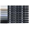 Tombow 56170 Dual Brush Pen Art Markers, Portrait, 10-Pack. Blendable, Brush and Fine Tip Markers(Grayscale)