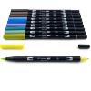 Tombow 56170 Dual Brush Pen Art Markers, Portrait, 10-Pack. Blendable, Brush and Fine Tip Markers(Landscape)