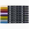Tombow 56170 Dual Brush Pen Art Markers, Portrait, 10-Pack. Blendable, Brush and Fine Tip Markers(Muted)