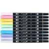 Tombow 56170 Dual Brush Pen Art Markers, Portrait, 10-Pack. Blendable, Brush and Fine Tip Markers(Pastel)