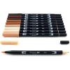 Tombow 56170 Dual Brush Pen Art Markers, Portrait, 10-Pack. Blendable, Brush and Fine Tip Markers(Portrait)