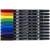 Tombow 56170 Dual Brush Pen Art Markers, Portrait, 10-Pack. Blendable, Brush and Fine Tip Markers(Primary)