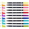 Tombow 56170 Dual Brush Pen Art Markers, Portrait, 10-Pack. Blendable, Brush and Fine Tip Markers(Retro)