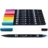 Tombow 56170 Dual Brush Pen Art Markers, Portrait, 10-Pack. Blendable, Brush and Fine Tip Markers(Tropical)