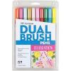 Tombow 56170 Dual Brush Pen Art Markers, Portrait, 10-Pack. Blendable, Brush and Fine Tip Markers(Celebration)