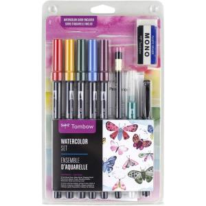 Tombow 56198 Watercolor Set. Includes Dual Brush Pens, Water Brush, Blending Palette, Guide, and More. Perfect for Beginner Watercolor Art!