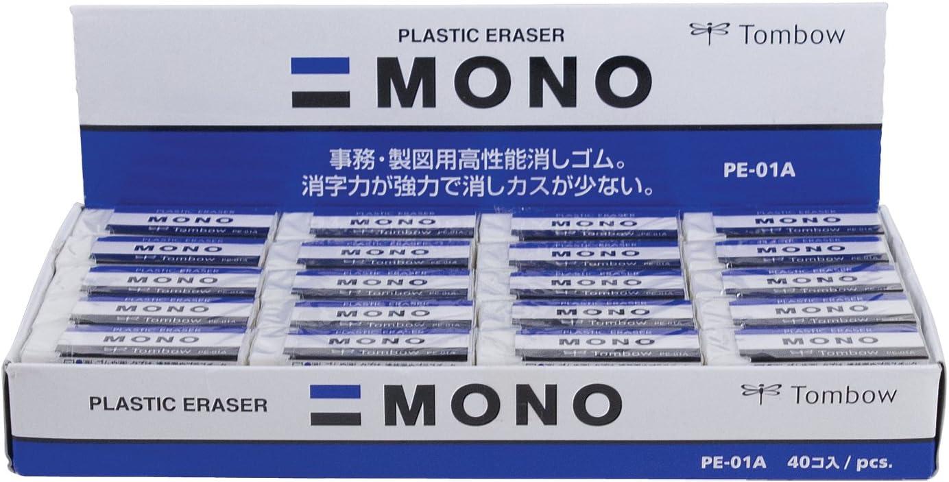image:imageAmerican Tombow TOMBOW 57320 40 Piece Display Box Small TOMBOW 57320 Mono Eraser WhiteWhite