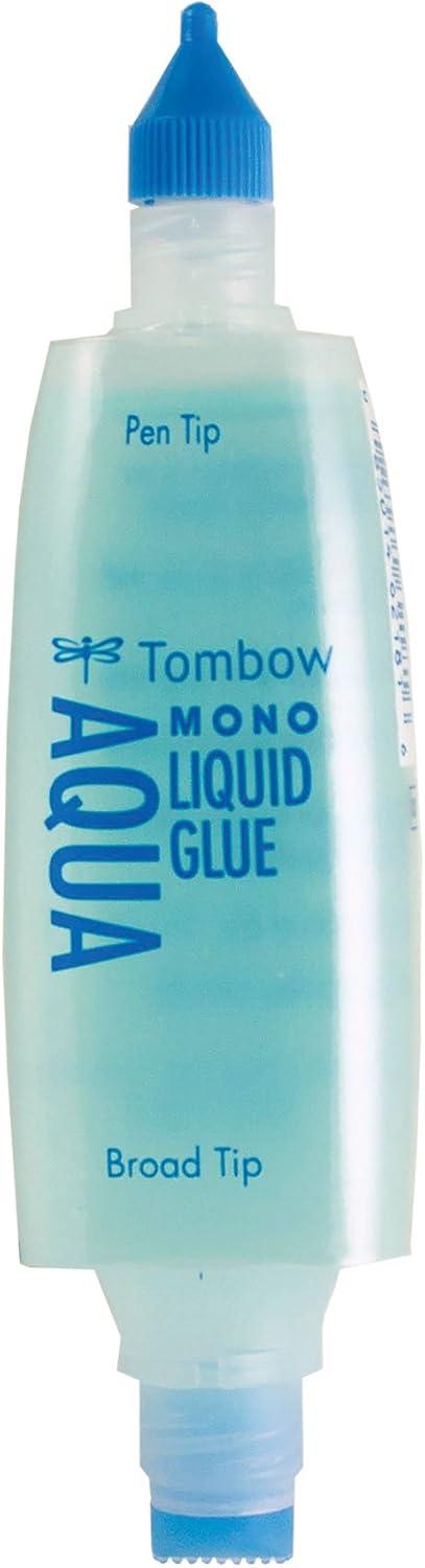 image:imageTombow 52180 MONO Aqua Liquid Glue 169 Ounce 1Pack Dual Tip Dispenser for Precise to Full Coverage Application that Dries Clear