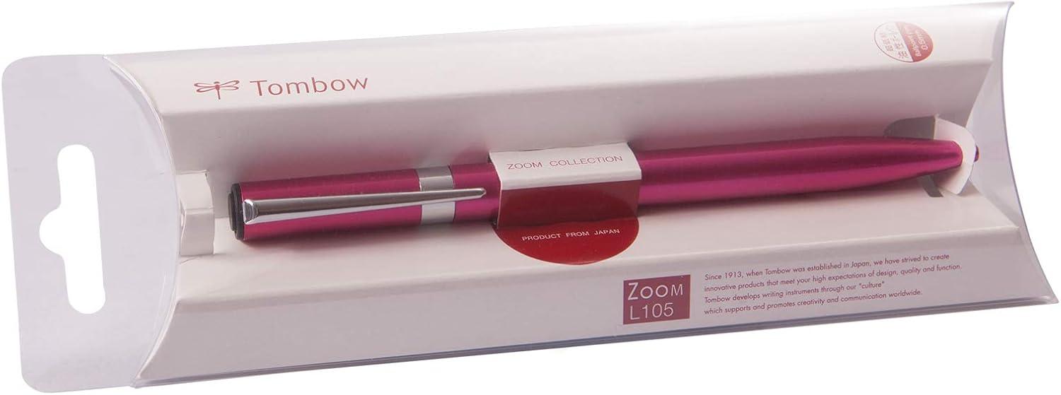 image:imageTombow 55114 ZOOM L105 Ballpoint Pen Pink 1Pack Slim Tapered Design for Comfortable Everyday WritingPink