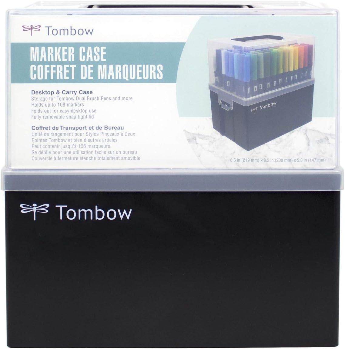 image:imageTombow 56179 Dual Brush Pen Art Markers 108 Color Set with Marker Case Blendable Brush and Fine Tip Markers with Marker Case108Piece Set