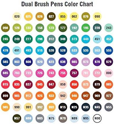 image:imageTombow 56179 Dual Brush Pen Art Markers 108 Color Set with Marker Case Blendable Brush and Fine Tip Markers with Marker Case96Color Set