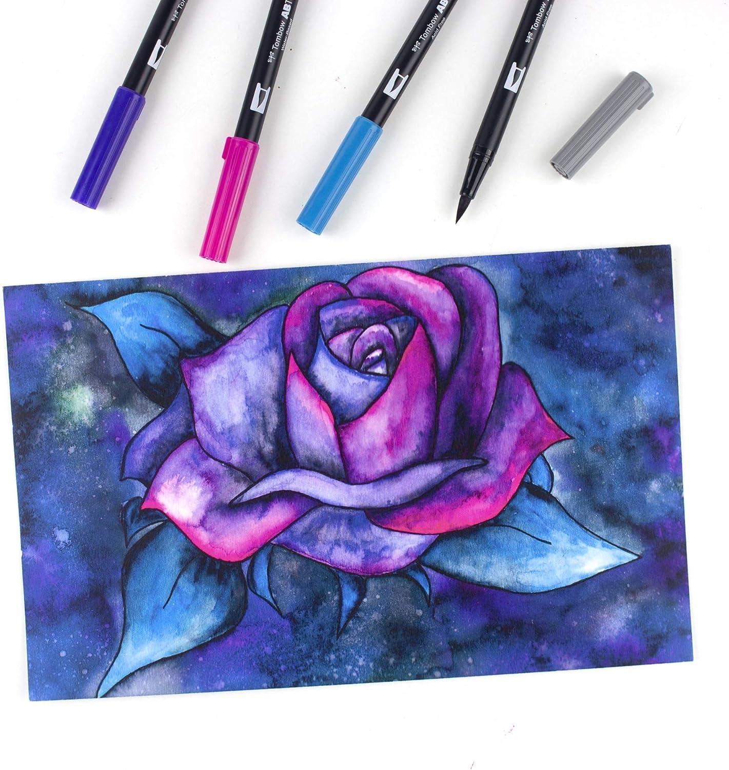 image:imageTombow 56211 Dual Brush Pen Art Markers Tropical 6Pack Blendable Brush and Fine Tip MarkersGalaxy