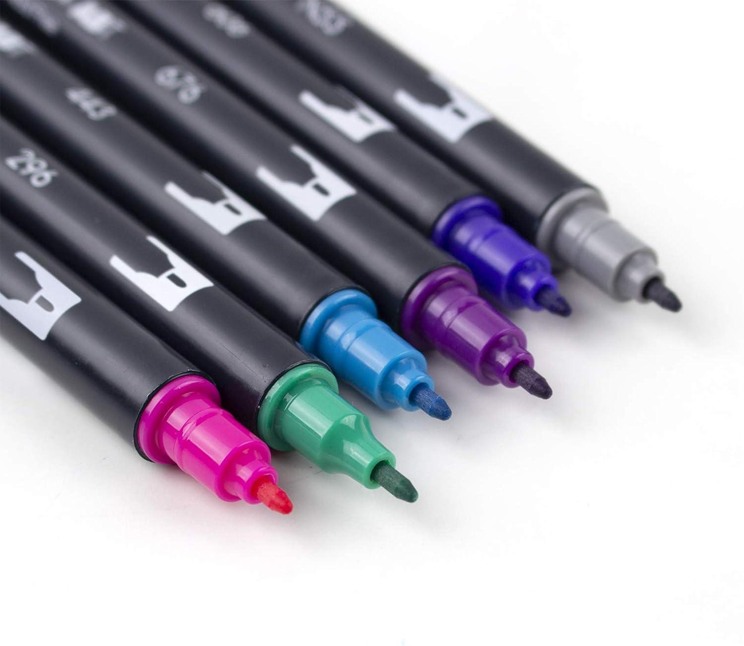 image:imageTombow 56211 Dual Brush Pen Art Markers Tropical 6Pack Blendable Brush and Fine Tip MarkersGalaxy