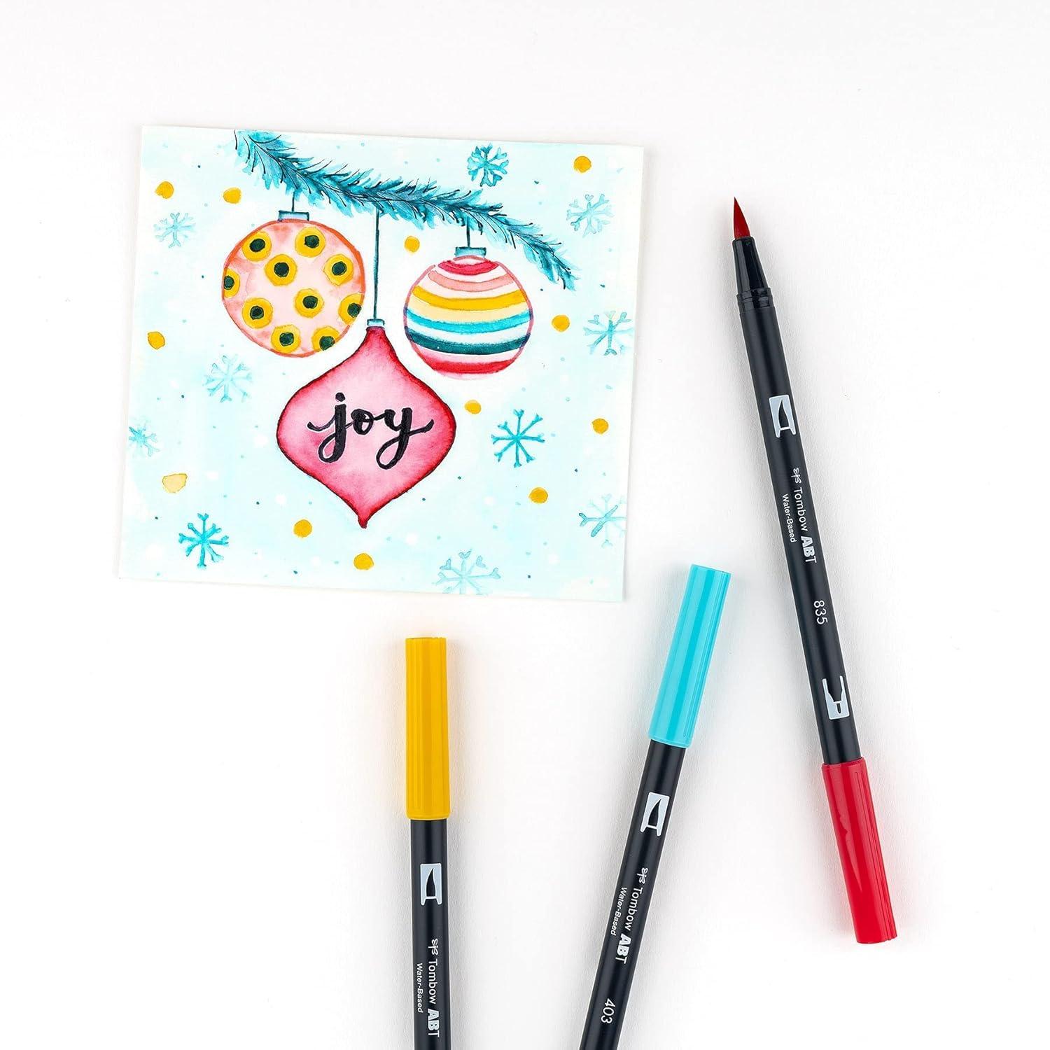 image:imageTombow 56226 Dual Brush Pen Art Markers Merry amp Bright 6Pack
