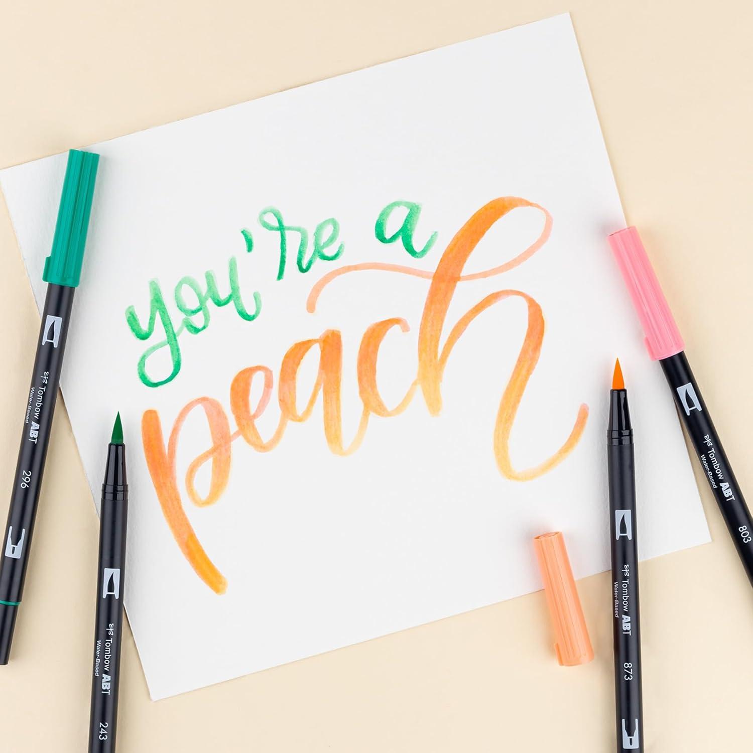 image:imageTombow 56239 Dual Brush Pen Art Markers Just Peachy 6Pack Blendable Brush and Fine Tip Markers