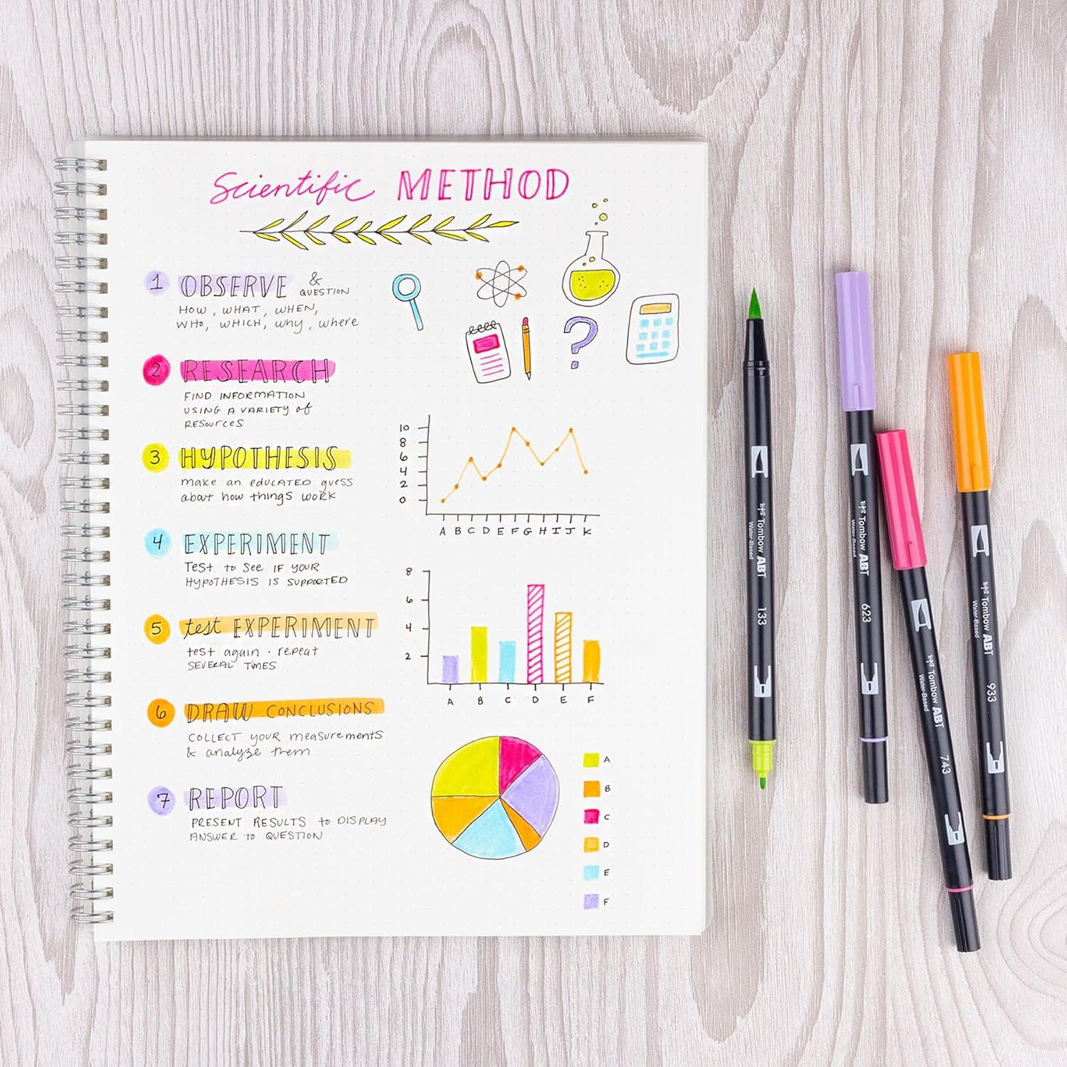 image:imageTombow 56240 Dual Brush Pen Art Markers Yay Sorbet 6Pack Blendable Brush and Fine Tip Markers