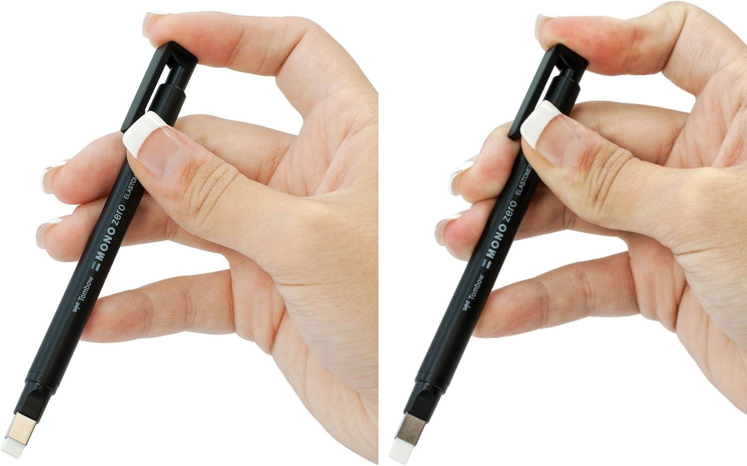 image:imageTombow 57317 Mono Zero Eraser Value Pack Rectangle 25mm Precision Tip PenStyle Eraser with RefillRound