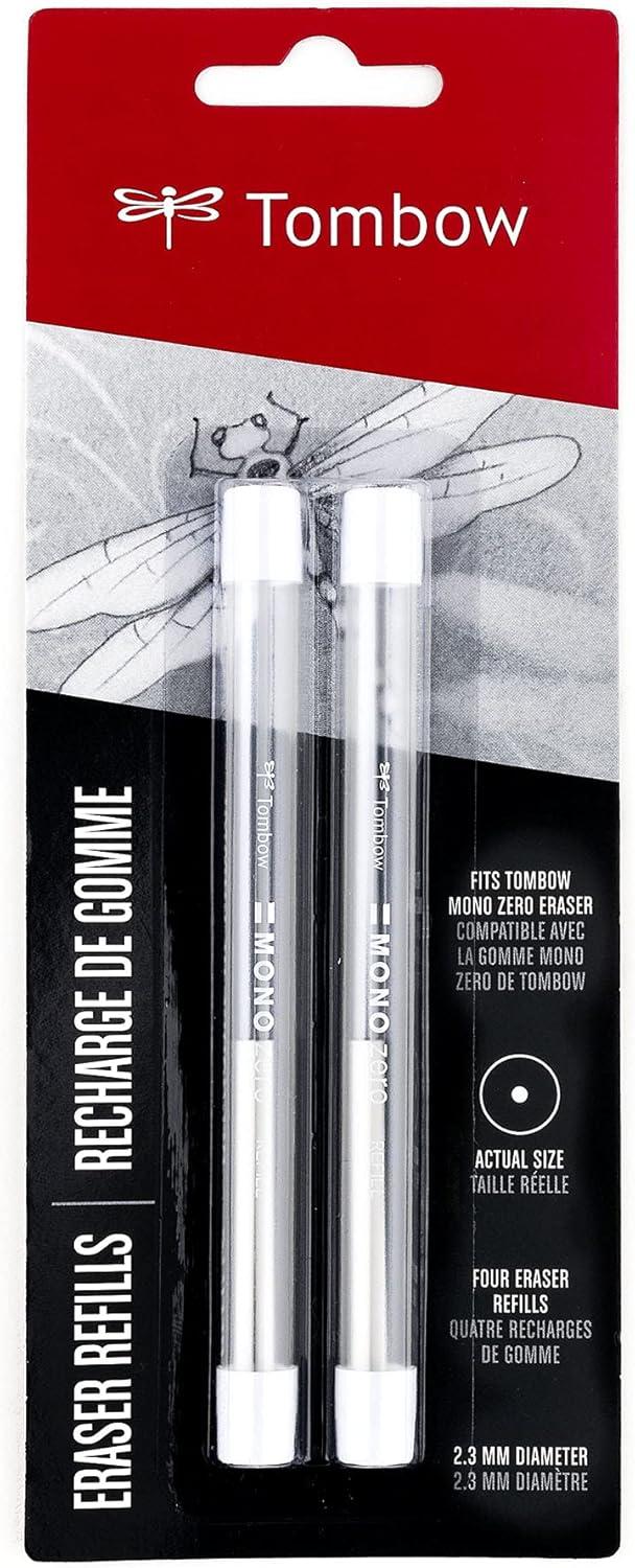 image:imageTombow 57317 Mono Zero Eraser Value Pack Rectangle 25mm Precision Tip PenStyle Eraser with RefillRound