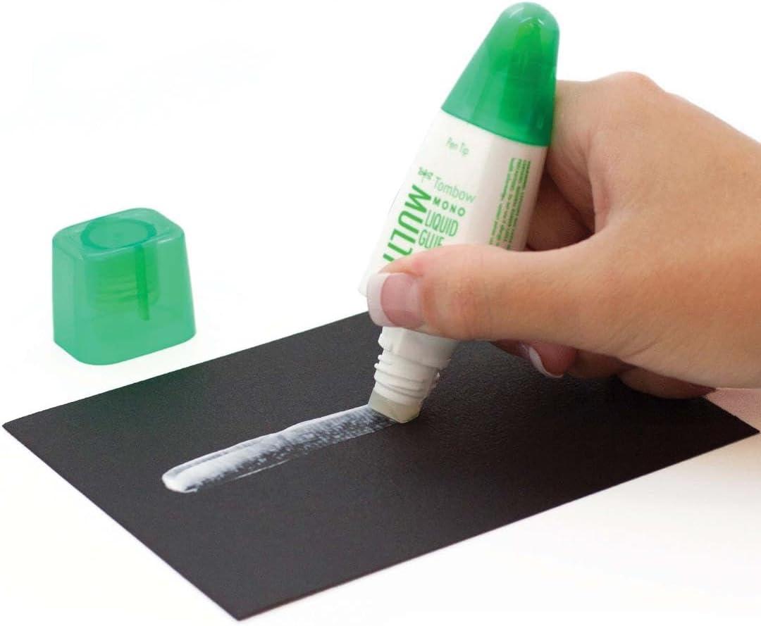 image:imageTombow 62191 MONO Multi Liquid Glue 088 Ounce 1Pack MultiPurpose Glue with Dual Tip Dispenser for Precise to Full Coverage Application