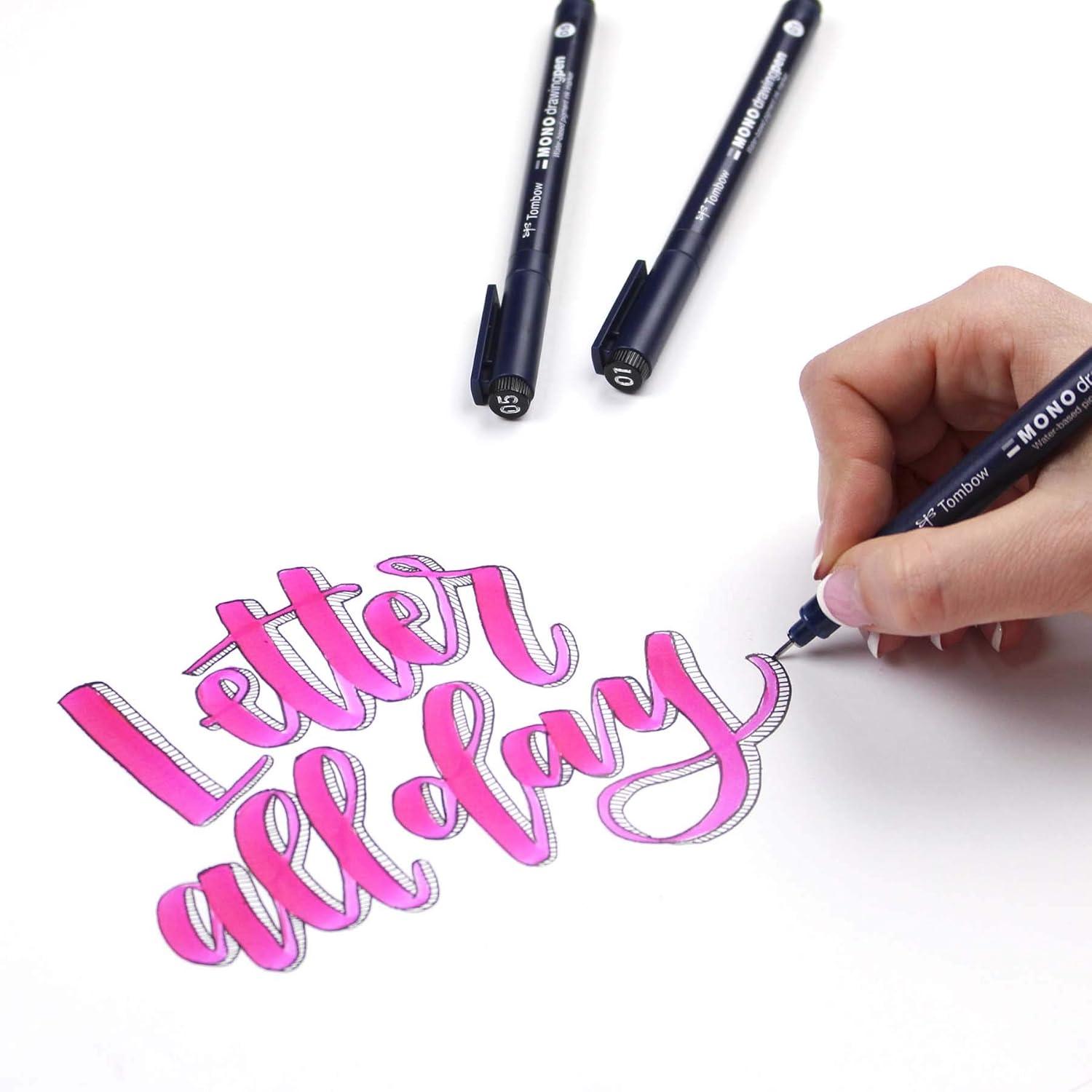 image:imageTombow 66405 Mono Drawing Pen 6Pack Create Precise Detailed Drawings with Six Tip Sizes 01 02 03 04 05 and 08