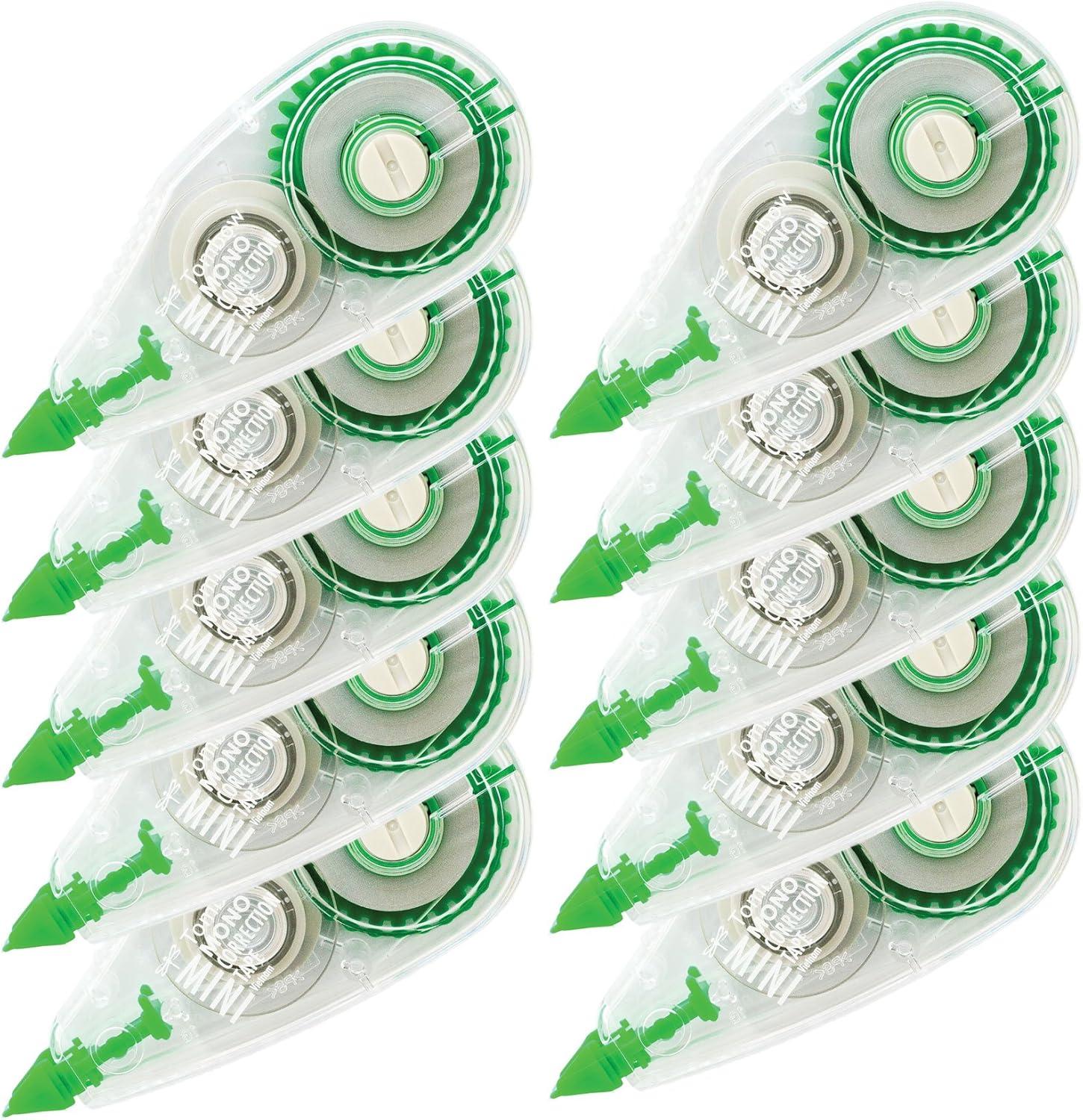 image:imageTombow 68722 MONO Mini Correction Tape Easy to Use Applicator for Instant CorrectionsClear 10Pack10 Pack