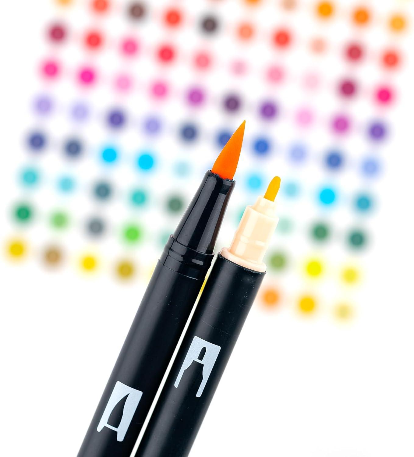 image:imageTombow 72560 Dual Brush Pen Art Markers Manga Illustration Flower 6Pack