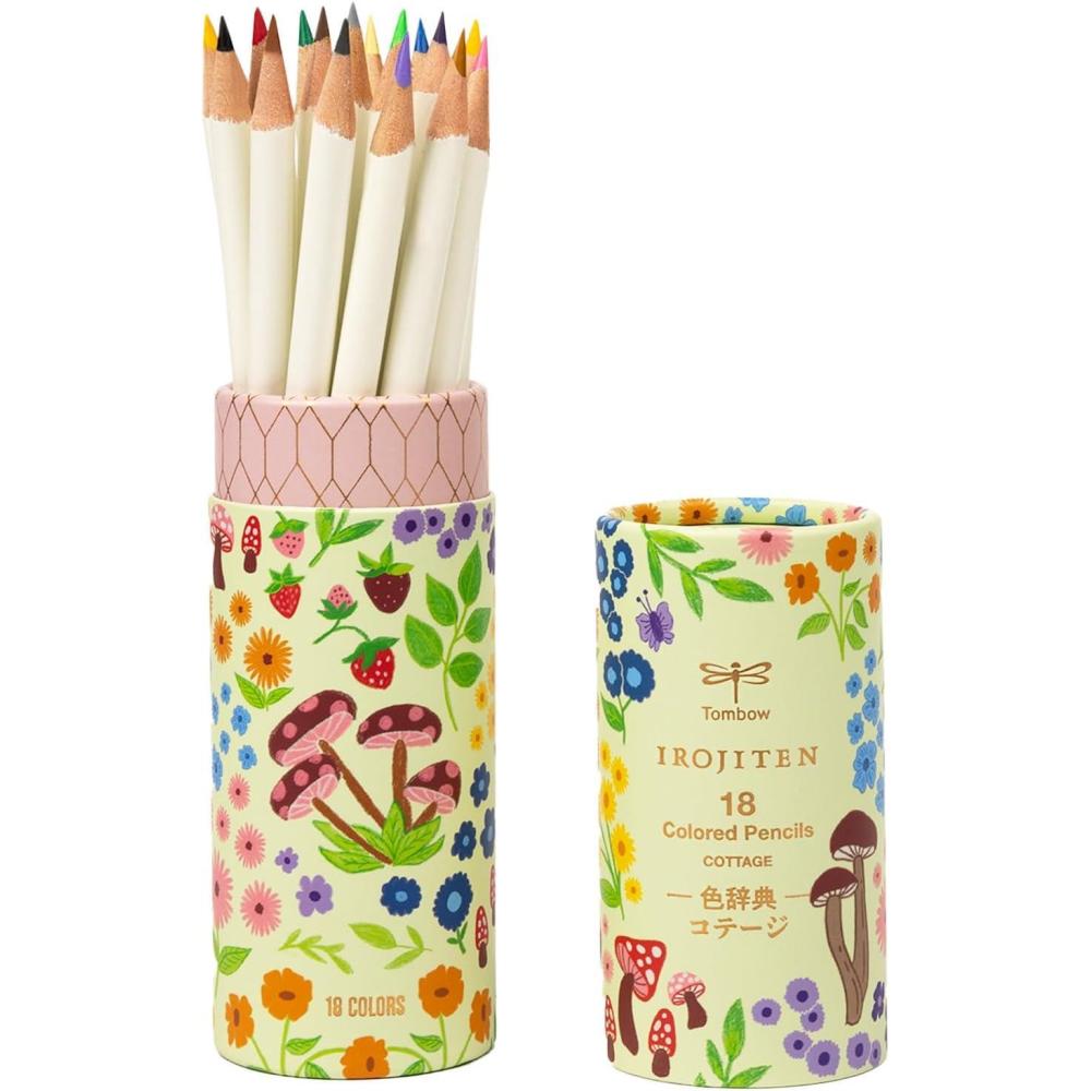 image:imageTombow 51533 Irojiten Colored Pencil Desk Cup 18Piece Set Cottage
