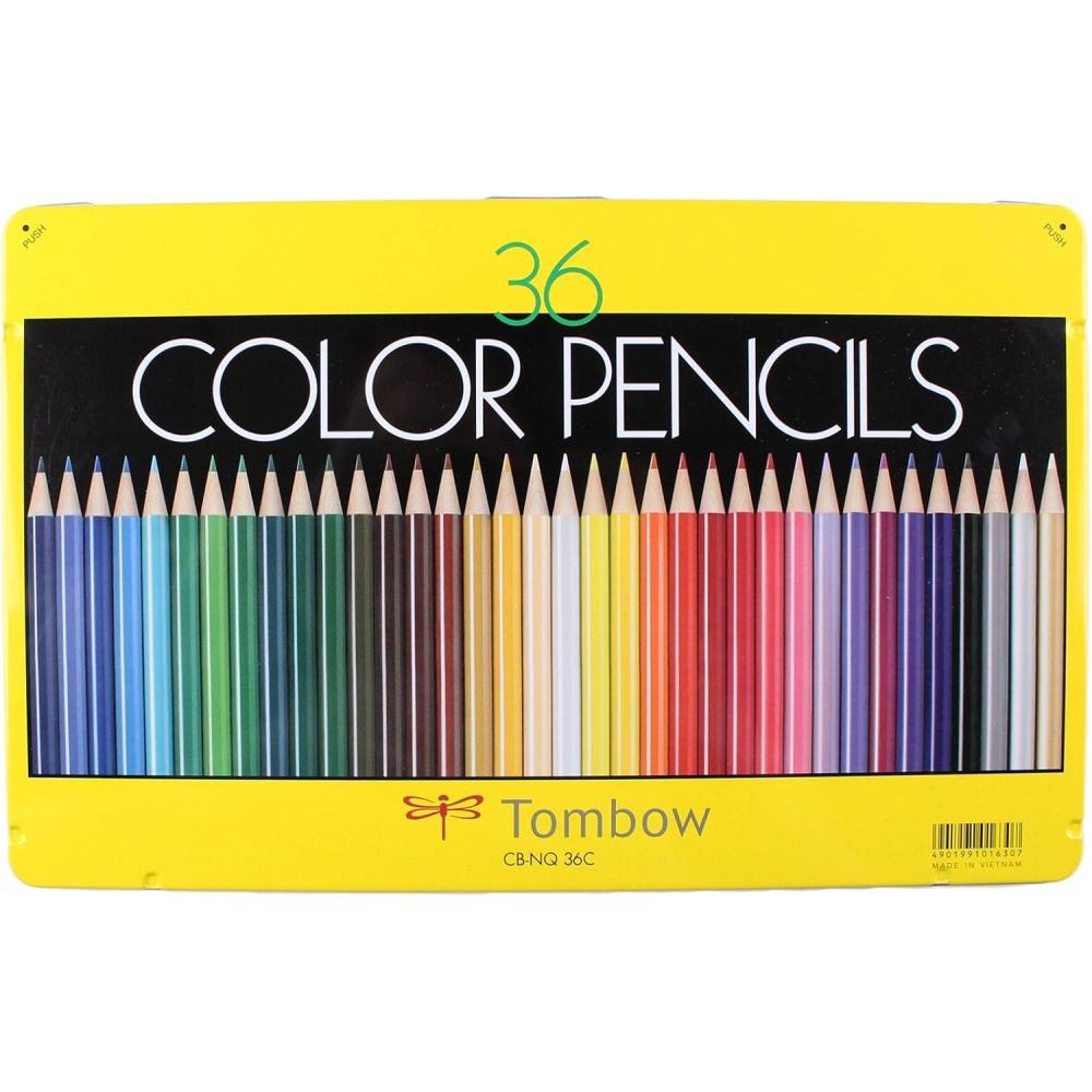 image:imageTombow 51632 1500 Series Colored Pencils 36 Piece Set Artist Grade WaxBased Colored Pencils in a Reusable Tin1 Count Pack of 36