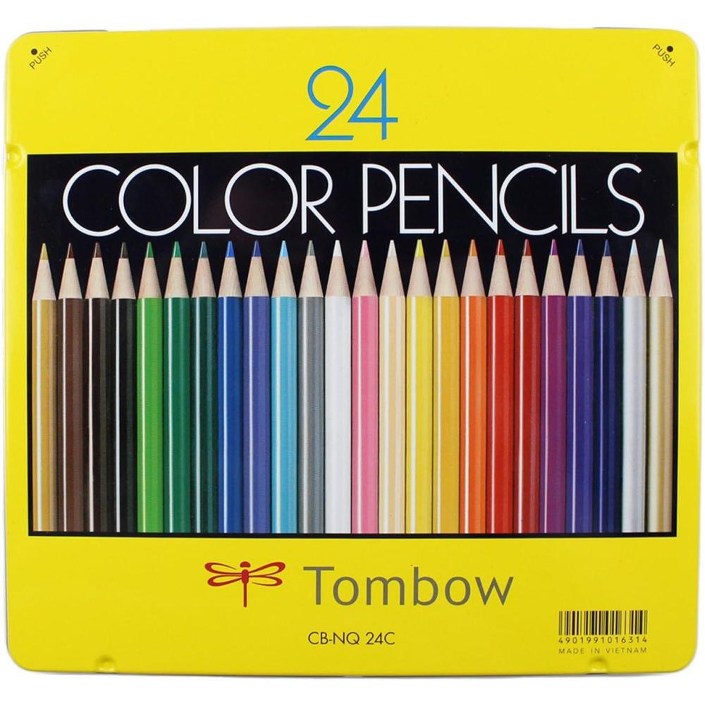 image:imageTombow 51632 1500 Series Colored Pencils 36 Piece Set Artist Grade WaxBased Colored Pencils in a Reusable Tin24 Piece