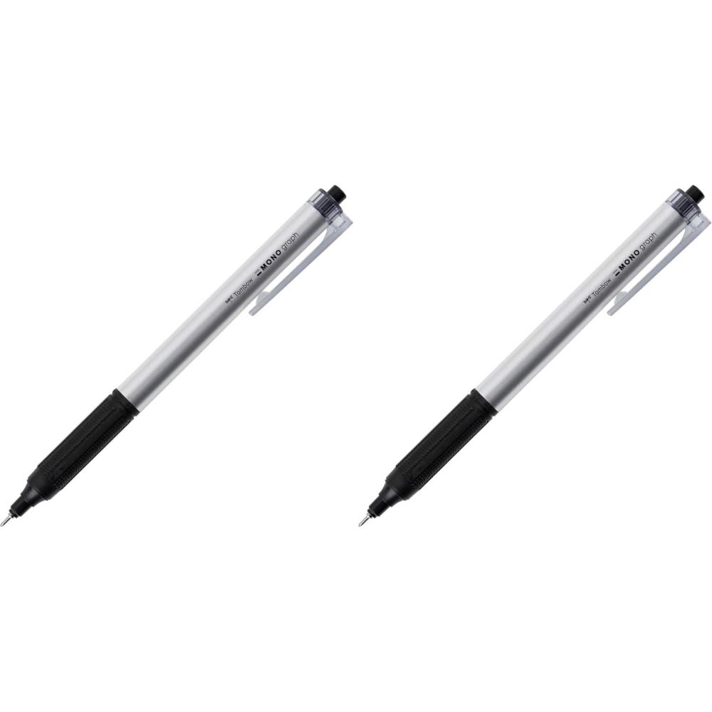 image:imageTombow 55593 MONO Graph Lite Ballpoint Pen Silver 1Pack1 Count Pack of 2