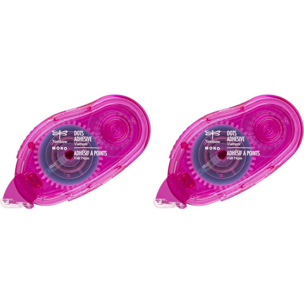 image:imageTombow 62147 MONO Adhesive Dots Applicator Easy to Use Tape Runner for a Variety of UsesMulticolor13 in x 472 in Pack of 2