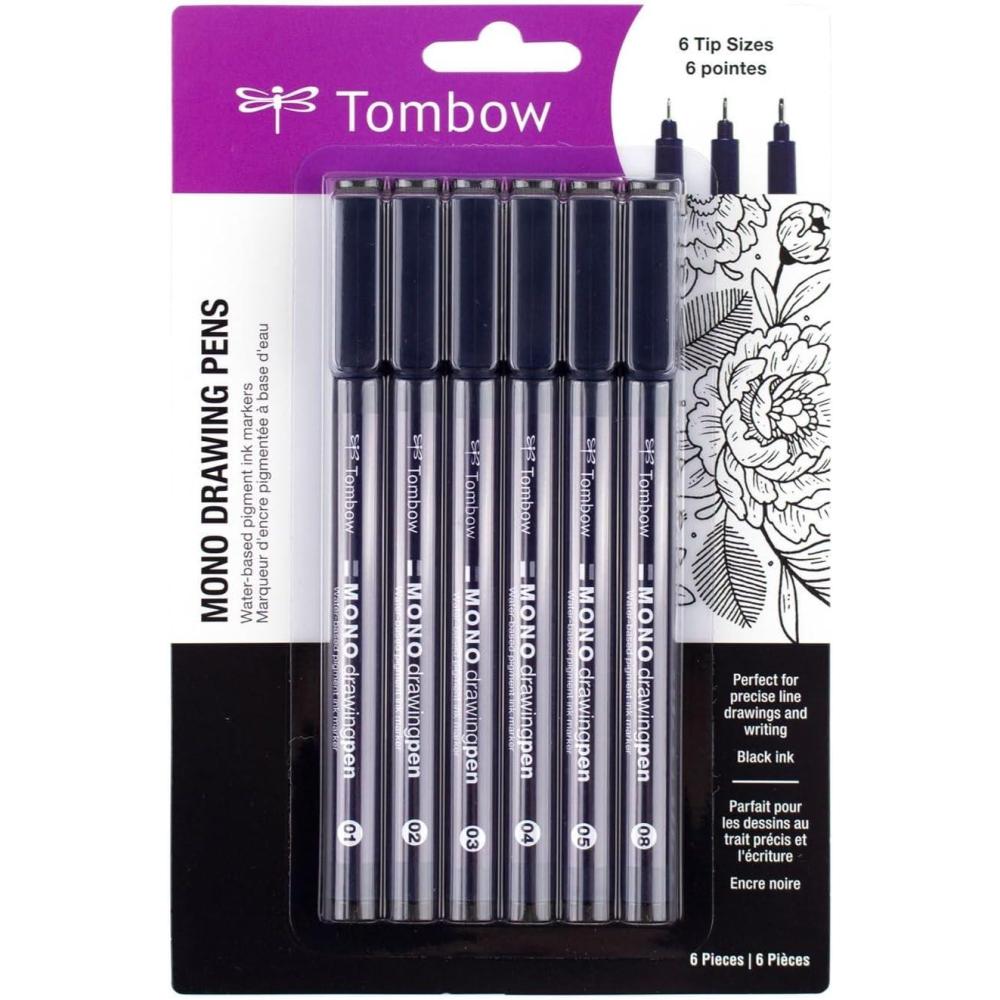image:imageTombow 66405 Mono Drawing Pen 6Pack