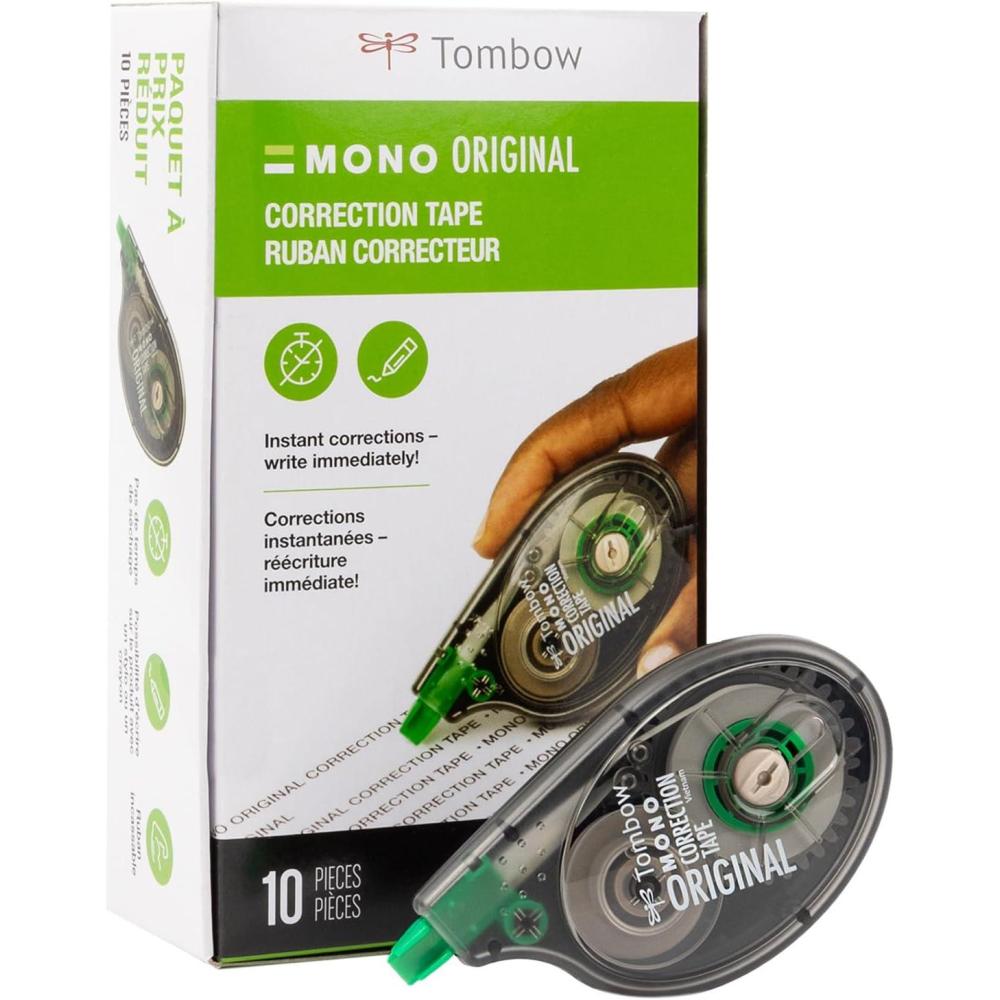 image:imageTombow 68627 MONO Correction Tape Nonrefillable White 16 x 394 2 Count Pack of 110 Count Pack of 1