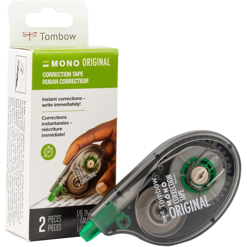 image:imageTombow 68627 MONO Correction Tape Nonrefillable White 16 x 394 2 Count Pack of 12 Count Pack of 1