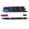Tombow 56211 Dual Brush Pen Art Markers, Tropical, 6-Pack. Blendable, Brush and Fine Tip Markers(Galaxy)