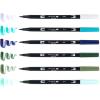Tombow 56227 Dual Brush Pen Art Markers, Wonderland, 6-Pack. Blendable, Brush and Fine Tip Markers, Portrait, 1 Count (Pack of 6)