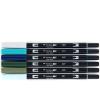 Tombow 56227 Dual Brush Pen Art Markers, Wonderland, 6-Pack. Blendable, Brush and Fine Tip Markers, Portrait, 1 Count (Pack of 6)