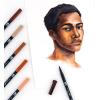 Tombow 56236 Dual Brush Pen Art Markers, Portrait, 6-Pack. Blendable, Brush and Fine Tip Markers