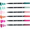 Tombow 56237 Dual Brush Pen Art Markers, Very Berry, 6-Pack