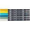 Tombow 56238 Dual Brush Pen Art Markers, Lemon Squeezy, 6-Pack. Blendable, Brush and Fine Tip Markers