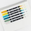 Tombow 56238 Dual Brush Pen Art Markers, Lemon Squeezy, 6-Pack. Blendable, Brush and Fine Tip Markers
