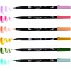 Tombow 56242 Dual Brush Pen Art Markers, Teatime, 6-Pack, Water-Based, for Hand Lettering, Watercolor, Fine Art, Illustrations