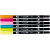 Tombow 56243 Dual Brush Pen Art Markers, Happy Hour, 6-Pack, Water-Based Ink, for Hand Lettering, Watercolor, Fine Art, Illustrations