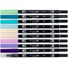 Tombow 56256 Dual Brush Pen Art Markers, Mermaids, 10-Pack, Water-Based Ink, for Hand Lettering, Watercolor, Fine Art, Illustrations